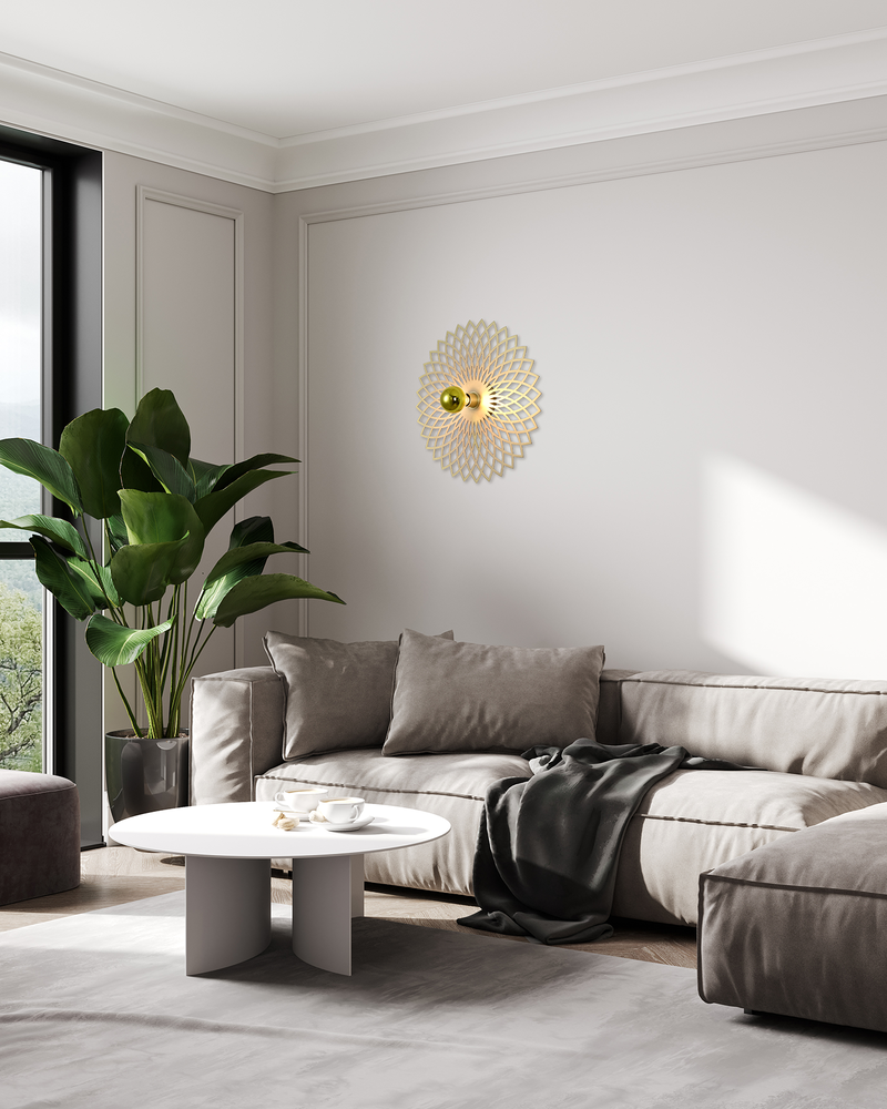 Ylumen Wandleuchte Ombra Ø 50 cm matt gold Ylumen Wandleuchte Ombra Ø 50 cm matt gold