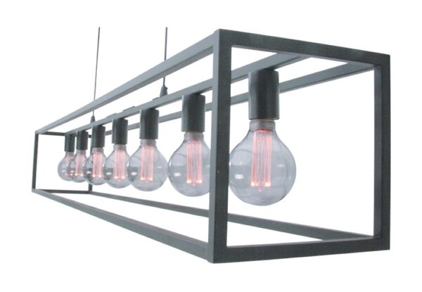 Freelight Hängeleuchte Esteso 7-light L 168 cm B 25 cm schwarz Freelight Hängeleuchte Esteso 7-light L 168 cm B 25 cm schwarz