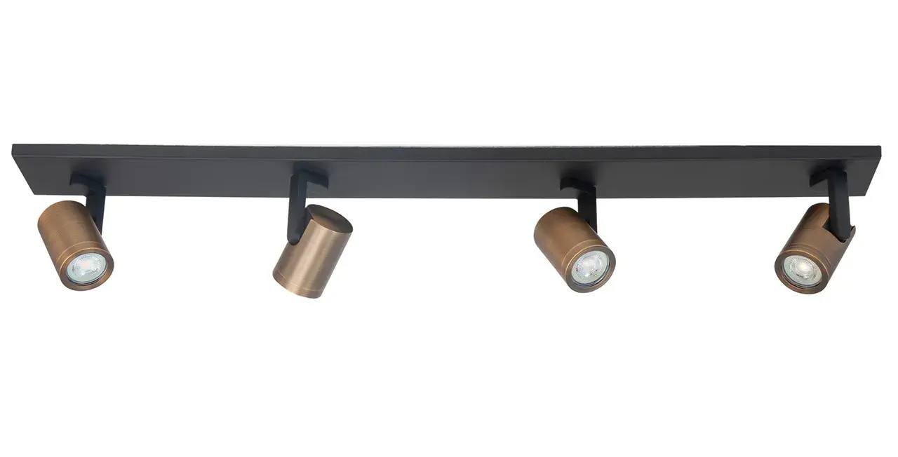 Highlight Spot HALO 4-Licht-Balken L 91 cm bronze schwarz Highlight Spot HALO 4-Licht-Balken L 91 cm bronze schwarz