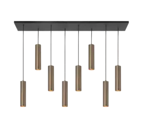 Highlight Hängeleuchte Perugia 8 Licht L 115 cm Bronze Schwarz Highlight Hängeleuchte Perugia 8 Licht L 115 cm Bronze Schwarz