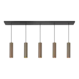 Highlight Hängeleuchte Perugia 5 Licht L 107 cm Bronze Schwarz Highlight Hängeleuchte Perugia 5 Licht L 107 cm Bronze Schwarz