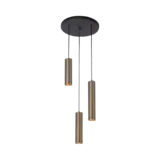 Highlight Hängeleuchte Perugia 3 Licht Ø 30 cm bronze schwarz