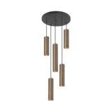 Highlight Hängeleuchte Perugia 5 Licht Ø 35 cm Bronze schwarz