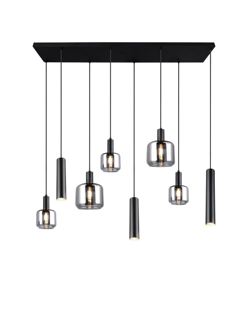 Trio Leuchten Hängeleuchte Mataro 8 Licht L 118 cm schwarz Trio Leuchten Hängeleuchte Mataro 8 Licht L 118 cm schwarz