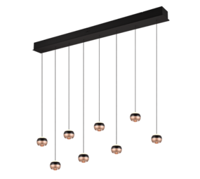 TRIO Select Hängeleuchte Orbit 8 Licht L 150 cm Bronze Schwarz TRIO Select Hängeleuchte Orbit 8 Licht L 150 cm Bronze Schwarz