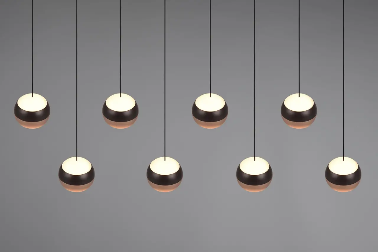 TRIO Select Hängeleuchte Orbit 8 Licht L 150 cm Bronze Schwarz TRIO Select Hängeleuchte Orbit 8 Licht L 150 cm Bronze Schwarz