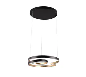 Trio Leuchten Hängeleuchte Marnie Ø 65 cm Schwarz Gold Trio Leuchten Hängeleuchte Marnie Ø 65 cm Schwarz Gold