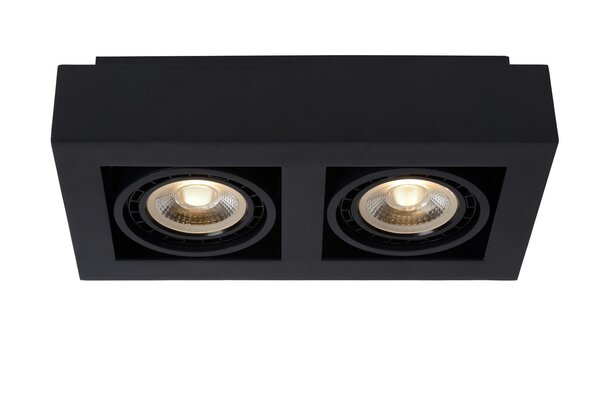 Lucide ZEFIX - Deckenstrahler - LED Dim to warm - GU10 (ES111) - 2x12W 2200K/3000K - Schwarz Lucide ZEFIX - Deckenstrahler - LED Dim to warm - GU10 (ES111) - 2x12W 2200K/3000K - Schwarz