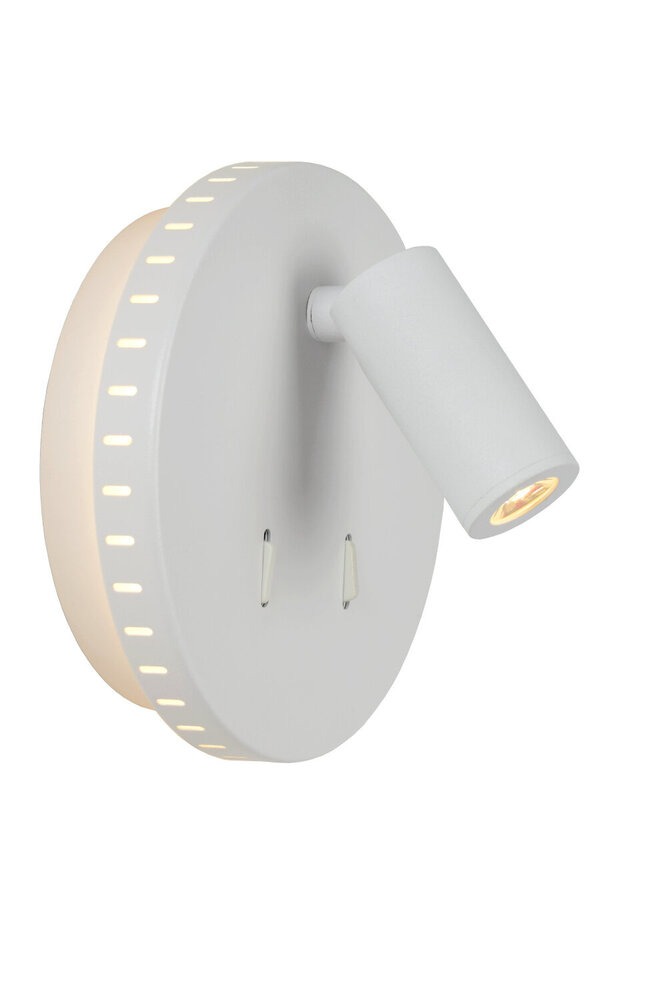 Lucide BENTJER - Bettleuchte / Wandleuchte - Ø 14 cm - LED - 3000K - Weiß Lucide BENTJER - Bettleuchte / Wandleuchte - Ø 14 cm - LED - 3000K - Weiß