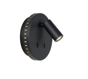 Lucide BENTJER - Bettleuchte / Wandleuchte - Ø 14 cm - LED - 3000K - Schwarz Lucide BENTJER - Bettleuchte / Wandleuchte - Ø 14 cm - LED - 3000K - Schwarz