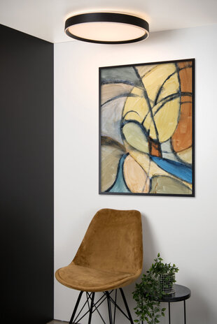 Lucide NURIA - Deckenleuchte - Ø 50 cm - LED 3 StepDim - 1x36W 2700K - Schwarz Lucide NURIA - Deckenleuchte - Ø 50 cm - LED 3 StepDim - 1x36W 2700K - Schwarz