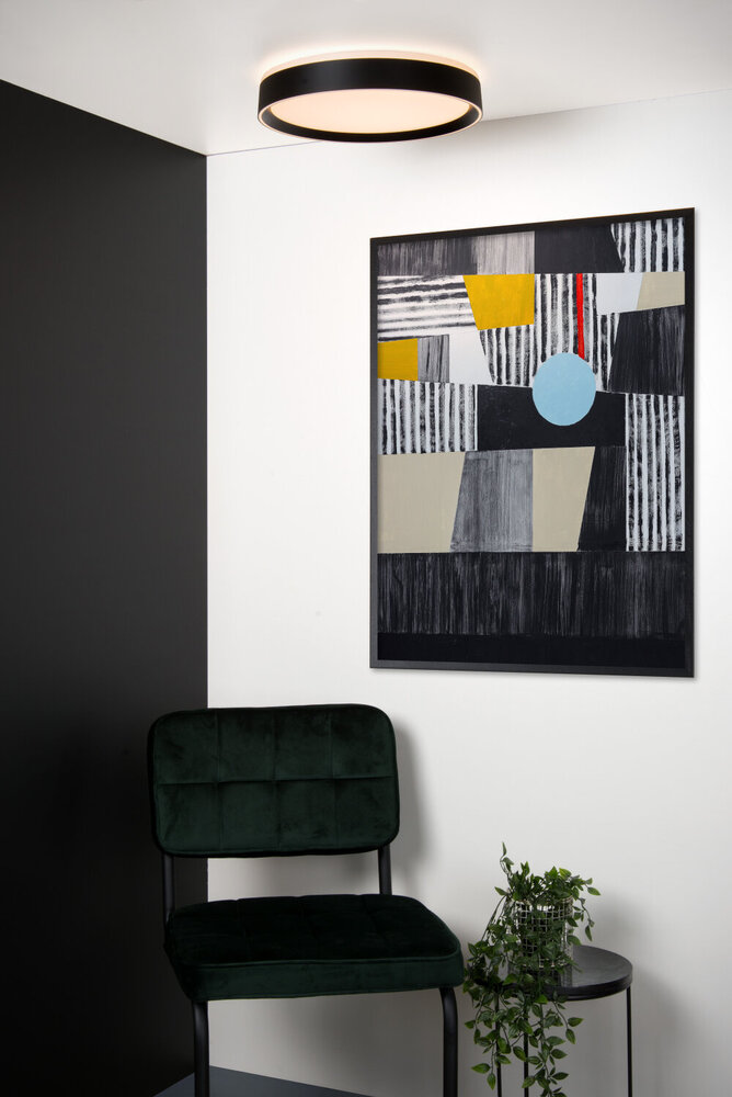 Lucide NURIA - Deckenleuchte - Ø 40 cm - LED 3 StepDim - 1x24W 2700K - Schwarz Lucide NURIA - Deckenleuchte - Ø 40 cm - LED 3 StepDim - 1x24W 2700K - Schwarz