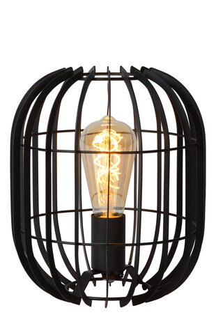 Lucide REDA - Tischleuchte - Ø 22 cm - 1xE27 - Schwarz Lucide REDA - Tischleuchte - Ø 22 cm - 1xE27 - Schwarz