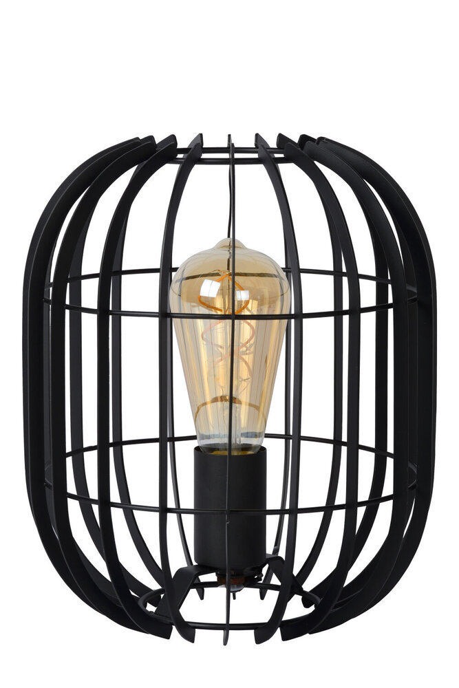 Lucide REDA - Tischleuchte - Ø 22 cm - 1xE27 - Schwarz Lucide REDA - Tischleuchte - Ø 22 cm - 1xE27 - Schwarz