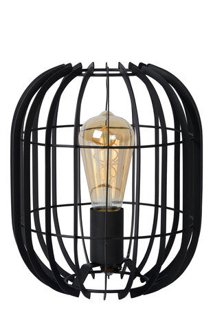 Lucide REDA - Tischleuchte - Ø 22 cm - 1xE27 - Schwarz Lucide REDA - Tischleuchte - Ø 22 cm - 1xE27 - Schwarz