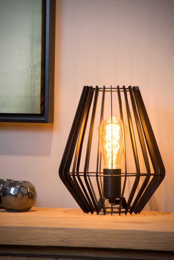 Lucide REDA - Tischleuchte - 1xE27 - Schwarz Lucide REDA - Tischleuchte - 1xE27 - Schwarz