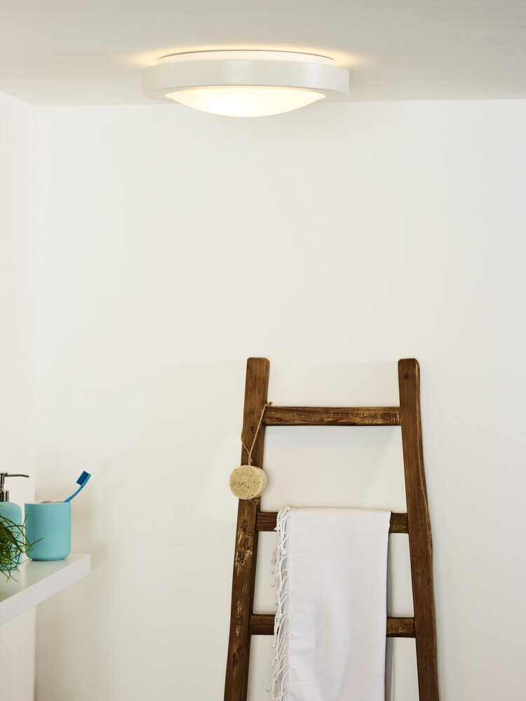 Lucide FRESH - Deckenleuchte Badezimmer - Ø 35 cm - 2xE27 - IP44 - Weiß Lucide FRESH - Deckenleuchte Badezimmer - Ø 35 cm - 2xE27 - IP44 - Weiß
