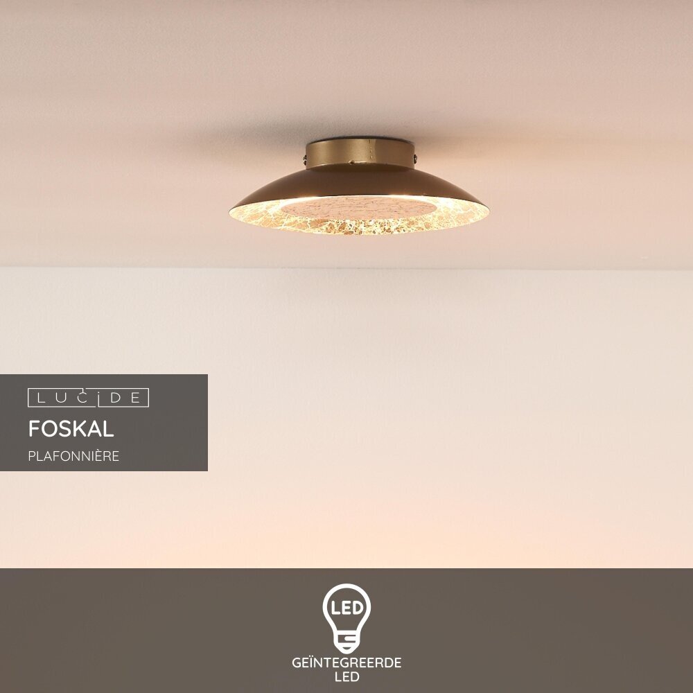 Lucide FOSKAL - Deckenleuchte - Ø 21,5 cm - LED - 1x6W 2700K - Messing Lucide FOSKAL - Deckenleuchte - Ø 21,5 cm - LED - 1x6W 2700K - Messing