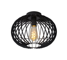 Lucide REDA - Deckenleuchte - Ø 32 cm - 1xE27 - Schwarz Lucide REDA - Deckenleuchte - Ø 32 cm - 1xE27 - Schwarz