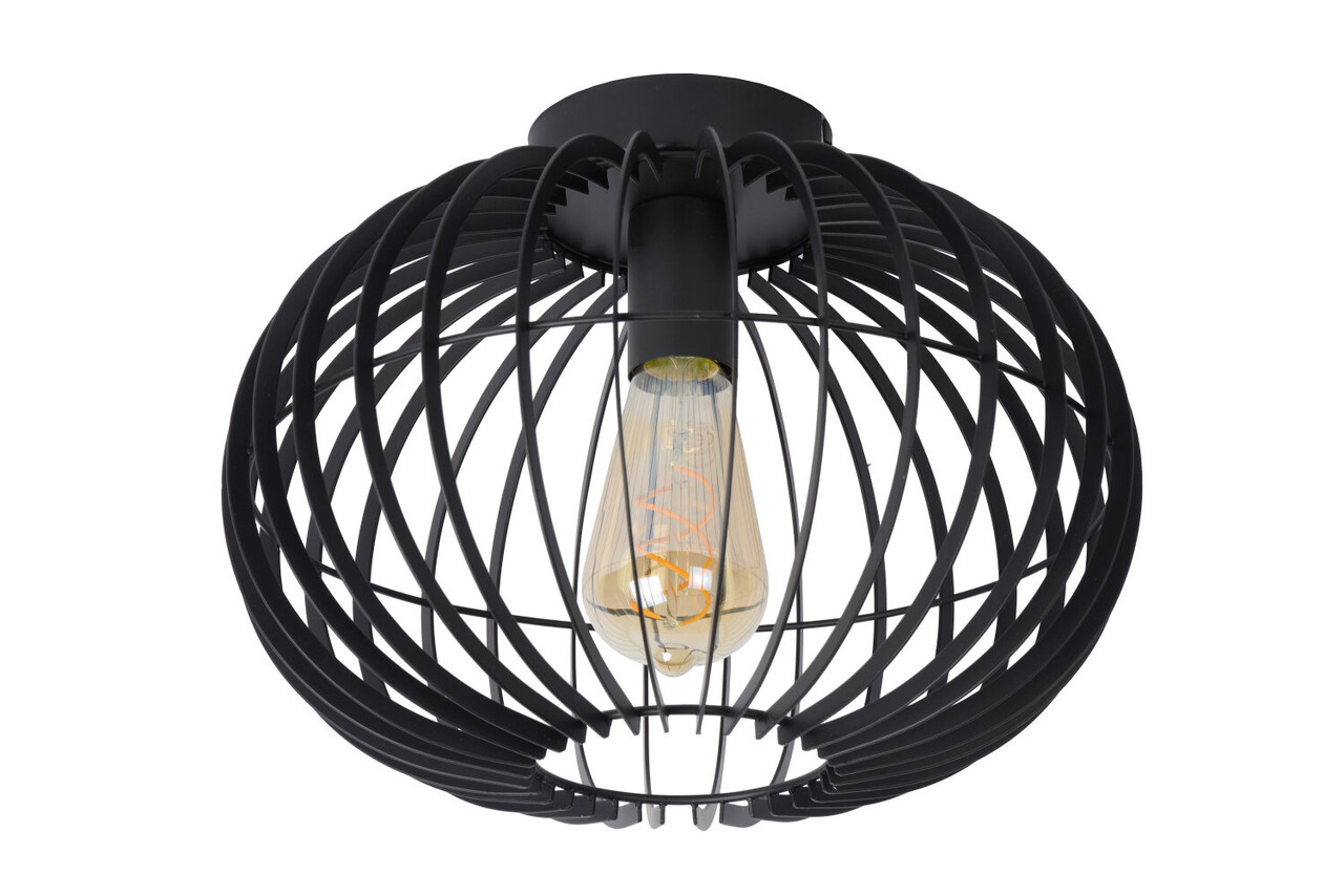 Lucide REDA - Deckenleuchte - Ø 32 cm - 1xE27 - Schwarz Lucide REDA - Deckenleuchte - Ø 32 cm - 1xE27 - Schwarz