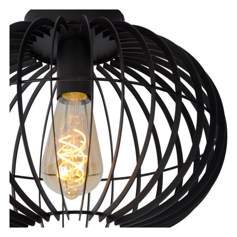 Lucide REDA - Deckenleuchte - Ø 32 cm - 1xE27 - Schwarz Lucide REDA - Deckenleuchte - Ø 32 cm - 1xE27 - Schwarz