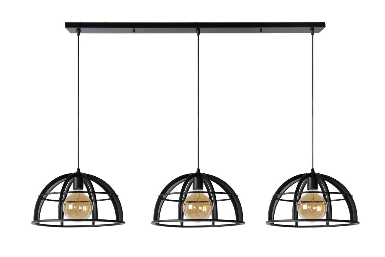 Lucide DIKRA - Hängeleuchte - Ø 40 cm - 3xE27 - Schwarz Lucide DIKRA - Hängeleuchte - Ø 40 cm - 3xE27 - Schwarz