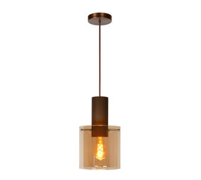 Lucide TOLEDO - Hängeleuchte - Ø 20 cm - 1xE27 - Bernstein Lucide TOLEDO - Hängeleuchte - Ø 20 cm - 1xE27 - Bernstein