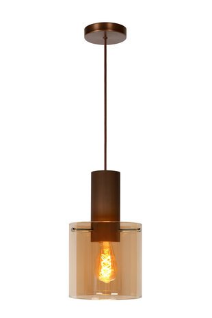 Lucide TOLEDO - Hängeleuchte - Ø 20 cm - 1xE27 - Bernstein Lucide TOLEDO - Hängeleuchte - Ø 20 cm - 1xE27 - Bernstein