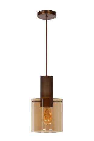 Lucide TOLEDO - Hängeleuchte - Ø 20 cm - 1xE27 - Bernstein Lucide TOLEDO - Hängeleuchte - Ø 20 cm - 1xE27 - Bernstein