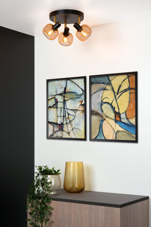 Lucide MAREN - Deckenstrahler - Ø 37 cm - 3xE14 - Matt Gold / Messing