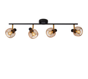 Lucide MAREN - Deckenstrahler - 4xE14 - Matt Gold / Messing Lucide MAREN - Deckenstrahler - 4xE14 - Matt Gold / Messing