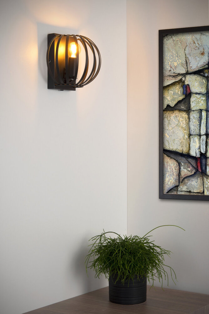 Lucide MANUELA - Wandleuchte - 1xE14 - Schwarz Lucide MANUELA - Wandleuchte - 1xE14 - Schwarz