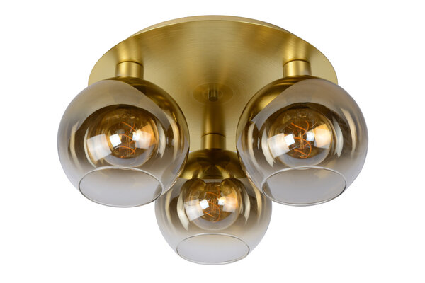 Lucide MARIUS - Deckenleuchte - 3xE27 - Matt Gold / Messing Lucide MARIUS - Deckenleuchte - 3xE27 - Matt Gold / Messing