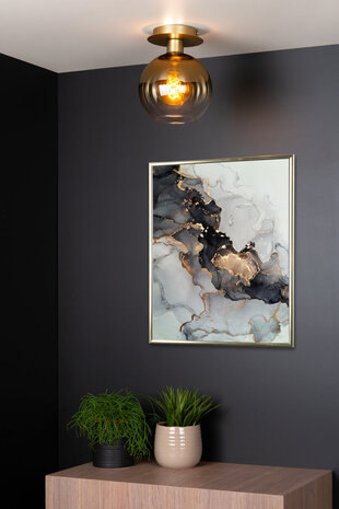 Lucide MARIUS - Deckenleuchte - 1xE27 - Matt Gold / Messing Lucide MARIUS - Deckenleuchte - 1xE27 - Matt Gold / Messing