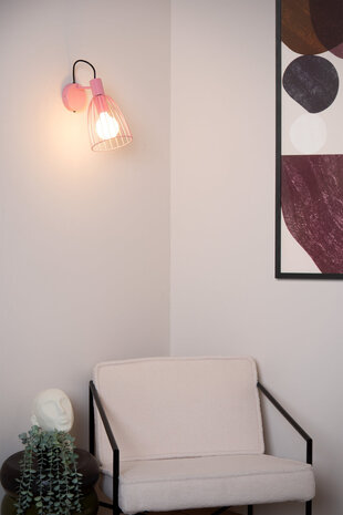 Lucide MACARONS - Wandleuchte - 1xE27 - Rosa Lucide MACARONS - Wandleuchte - 1xE27 - Rosa