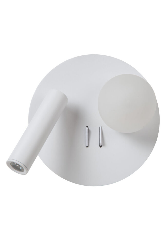 Lucide MATIZ - Nachttischlampe / Wandleuchte - Ø 16,5 cm - LED - 3000K - Mit USB-Ladestation - Weiß Lucide MATIZ - Nachttischlampe / Wandleuchte - Ø 16,5 cm - LED - 3000K - Mit USB-Ladestation - Weiß