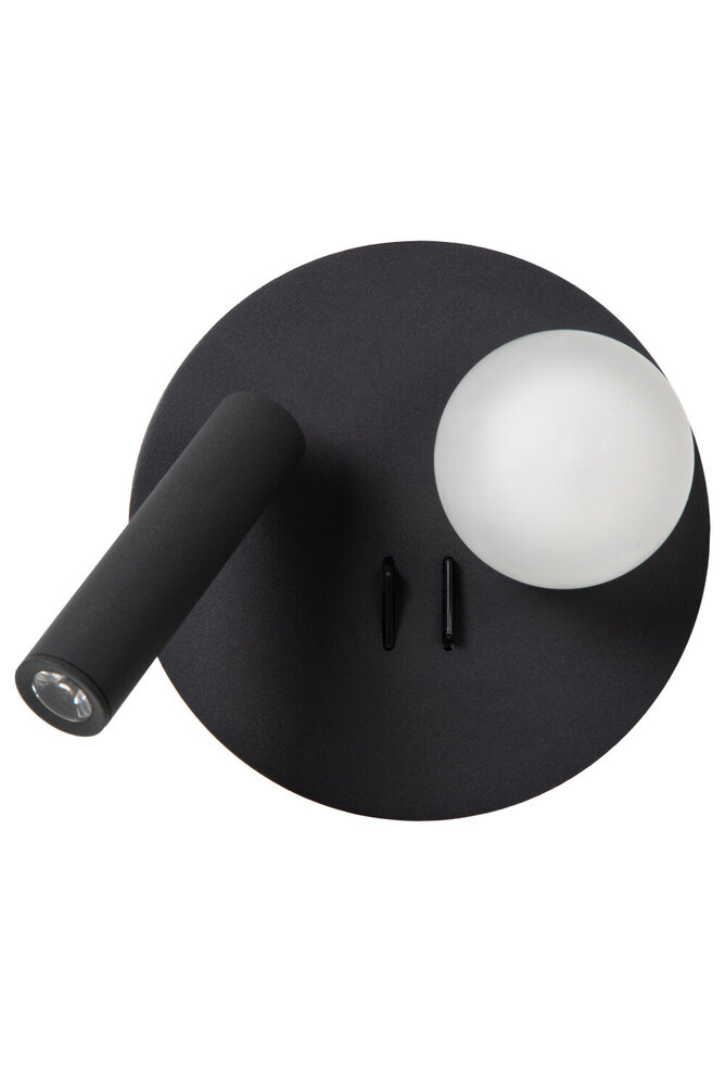 Lucide MATIZ - Nachttischlampe / Wandlampe - Ø 16,5 cm - LED - 3000K - Mit USB-Ladestation - Schwarz Lucide MATIZ - Nachttischlampe / Wandlampe - Ø 16,5 cm - LED - 3000K - Mit USB-Ladestation - Schwarz