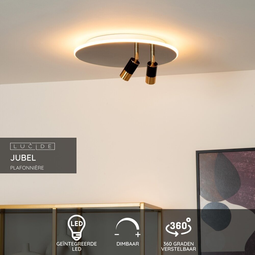 Lucide JUBEL - Deckenleuchte - Ø 40 cm - LED - CCT - 2700K - Schwarz Chrom Lucide JUBEL - Deckenleuchte - Ø 40 cm - LED - CCT - 2700K - Schwarz Chrom