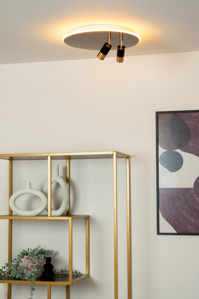 Lucide JUBEL - Deckenleuchte - Ø 40 cm - LED - CCT - 2700K - Schwarz Chrom Lucide JUBEL - Deckenleuchte - Ø 40 cm - LED - CCT - 2700K - Schwarz Chrom