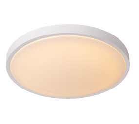 Lucide DASHER - Deckenleuchte Bad - Ø 41 cm - LED - 1x24W 2700K - IP44 - Bewegungs- & Tag/Nachtsensor - Weiß Lucide DASHER - Deckenleuchte Bad - Ø 41 cm - LED - 1x24W 2700K - IP44 - Bewegungs- & Tag/Nachtsensor - Weiß