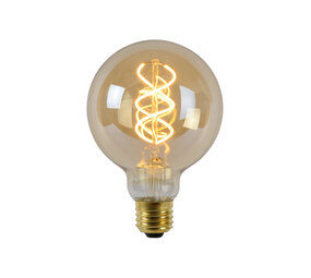 Lucide G95 - Glühlampe - Ø 9,5 cm - LED Dimb. - E27 - 1x4,9W 2200K - Bernstein