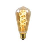 Lucide ST64 - Glühbirne - Ø 6,4 cm - LED Dimb. - E27 - 1x4,9W 2200K - Bernstein