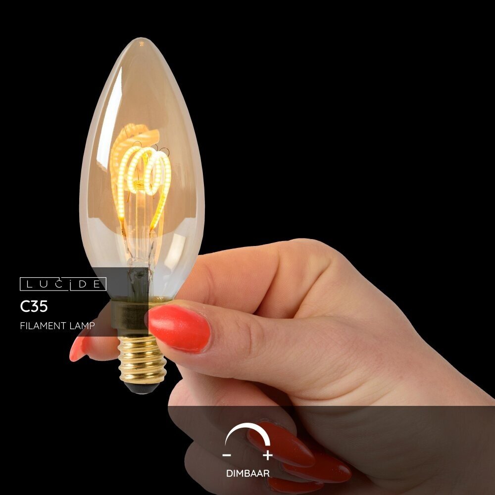 Lucide C35 - Glühlampe - Ø 3,5 cm - LED Dimb. - E14 - 1x3W 2200K - Bernstein Lucide C35 - Glühlampe - Ø 3,5 cm - LED Dimb. - E14 - 1x3W 2200K - Bernstein