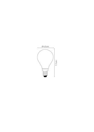 Lucide P45 - Glühlampe - Ø 4,5 cm - LED Dimb. - E14 - 1x4W 2700K - mattiert Lucide P45 - Glühlampe - Ø 4,5 cm - LED Dimb. - E14 - 1x4W 2700K - mattiert
