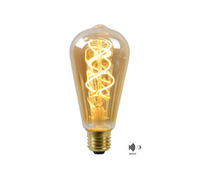 Lucide ST64 TWILIGHT SENSOR - Glühlampe - Ø 6,4 cm - LED - E27 - 1x4W 2200K - Tag/Nacht Sensor - Bernstein
