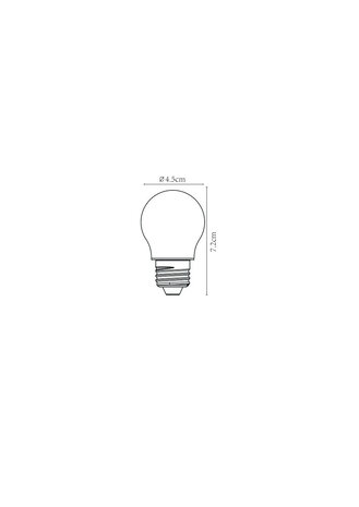 Lucide G45 - Glühlampe - Ø 4,5 cm - LED Dimb. - E27 - 1x4W 2700K - mattiert Lucide G45 - Glühlampe - Ø 4,5 cm - LED Dimb. - E27 - 1x4W 2700K - mattiert