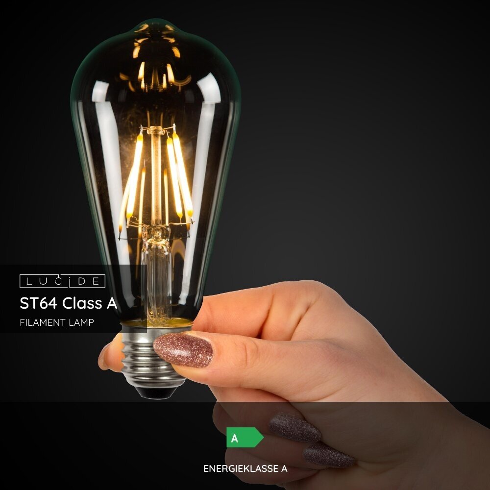 Lucide ST64 Klasse A - Glühlampe - Ø 6,4 cm - LED - E27 - 1x7W 2700K - Transparent Lucide ST64 Klasse A - Glühlampe - Ø 6,4 cm - LED - E27 - 1x7W 2700K - Transparent