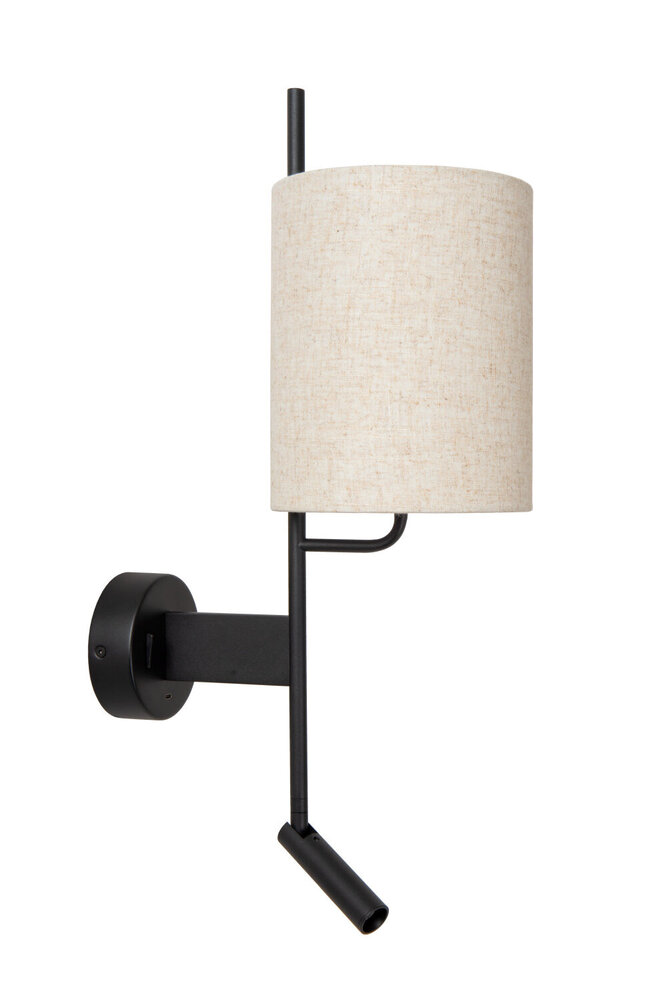 Lucide MAGIC - Wandleuchte - 1xE27 - Mit USB-Ladestation - Schwarz Lucide MAGIC - Wandleuchte - 1xE27 - Mit USB-Ladestation - Schwarz