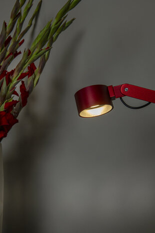 Lucide Premium OGDEN - Schreibtischlampe - LED 3 StepDim - 1x7W 3000K - Rot