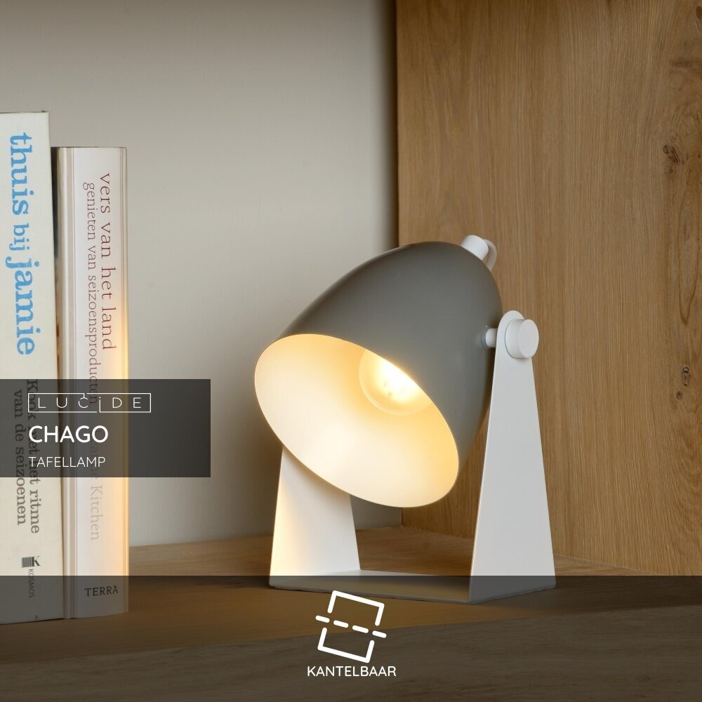 Lucide CHAGO - Tischleuchte - 1xE14 - Grau Lucide CHAGO - Tischleuchte - 1xE14 - Grau